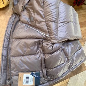 The North Face Women's Metallic Taupe Puffer Coat